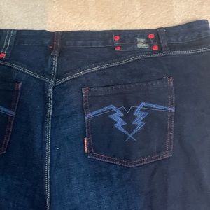Zana di black embroidered lightning jeans, lightly worn, good condition
